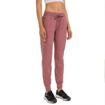 Direct Seamless Jogger Sweatpants Ribbed Leggings Yoga Pants for Women