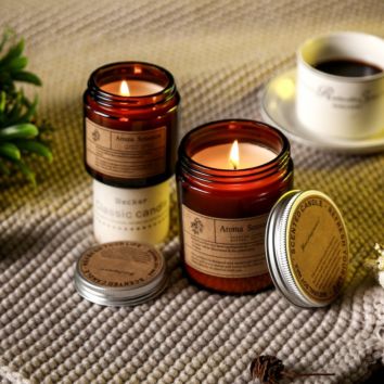 Diyhandmade Soy Wax Aromatherapy Candle Essential Oil Smoke-Free Romantic Fragrance Candle Creative Companion Gift Set