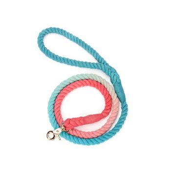 Dog Leash Gradient Color Hand-Dyed Woven Cotton Rope Dog Leash