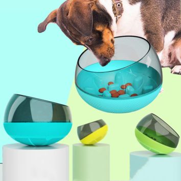 Dog Slow Food Bowl Anti-Choking Pet Cat Dog Bowl Tumbler Slow Dog Feeding Bowl