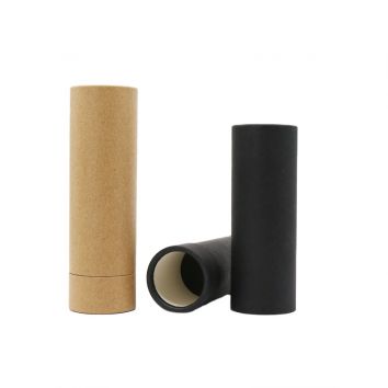 Eco Friendly Cylinder Brown Push up Kraft Paper Tube Packaging for Lip Balm Container