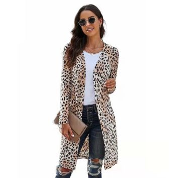 Elegant Loose Long Sleeves Ladies Cardigan plus Size Fall Knit Long Cardigans