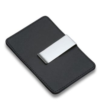 Engraved Stainless Steel Clip Wallet Leather Money Clip with Stainless Clip