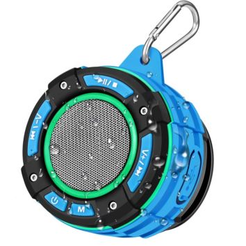 F021 Latest Products for Led Waterproof Bluetooth Speaker with Fm Radio for Shower and Outdoor Activities