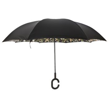 Folding Long Shank Double Layer Inverted Umbrella Windproof Reverse C-Hook Male Golf Umbrella Reverse Umbrellas for Car