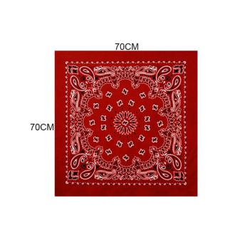 Fubu No Moq 27*27Inch Extra Large 100% Cotton Paisley Big Size Bandana Oversized Bandana Printed Headwear