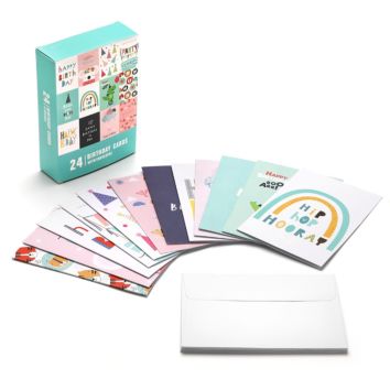 Funny Assorted Greeting Cards, Printing Blank Boxes Set Happy Birthday Card with Envelopes