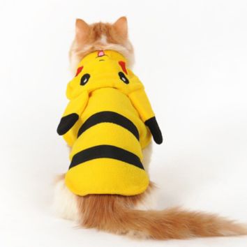 Funny Pet Pikachu Costumes Plush Pokemon Clothes