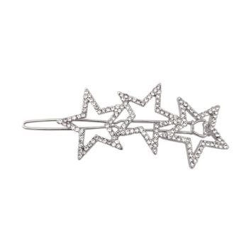 Hair Accessory Rhinestones Lovely Style Gift Acrylic Star Shape Hairclip for Girls