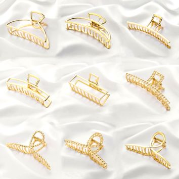 Hair Clip Claw Large Big Hair Claw Clips Gold Metal Hair Claw 11Cm