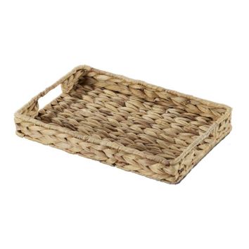 Hand Woven Set of 3Pcs Water Hyacinth Tray Basket