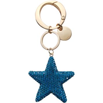 Handbag Bag Hanging Bling Bling Five-Pointed Star Key Chain Creative Blue Red Rhinestone Star Keychain