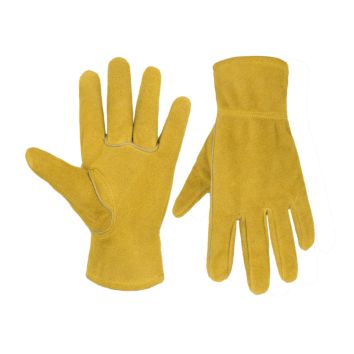 Handlandy Gift for Boys Girls Genuine Leather Bike Gloves Puncture Proof Garden Gloves Chore Yard Work Safety Gloves
