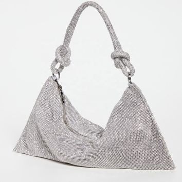 Handle Rhinestones Evening Clutch Bag Crystal Diamonds Dinner Party Wedding Purses and Handbag Luxury Designer Tote Shoulder Bag