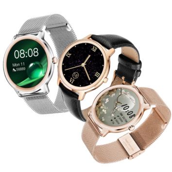 Heart Rate Blood Pressure Monitors Health Care Product Bt5.0 Ladies Watch R18 Color Screen Fancy Ladies Watches Bracelet