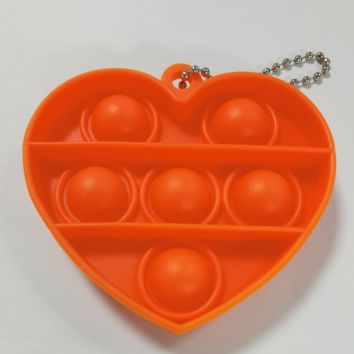 Heart Shape Keychain Push Pop Bubble