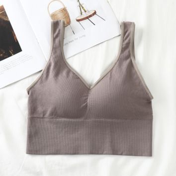 High-Waist Top Apparel Gym Fitness Leather Sport Wear Active Wear Women Sports Yoga Bra