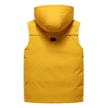 Hooded Men Vest Puffer Sleeveless Jacket Active Gilet Padded Vest Men Removable Hooded Outwear Jacket