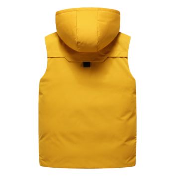 Hooded Men Vest Puffer Sleeveless Jacket Active Gilet Padded Vest Men Removable Hooded Outwear Jacket