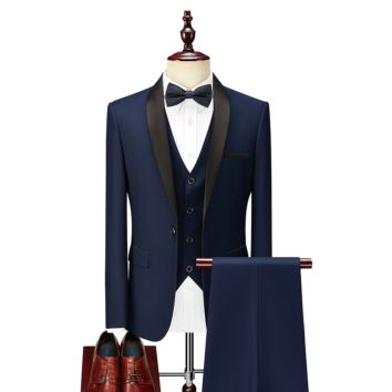 Hotsale Performance Groom the Man Three-Piece Shawl Collar Men's Suit