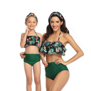 In Stock Baby Girls Bikini Toddler Children Designers Kids Swimsuit Mother and Daughter Family Matching Swimwear