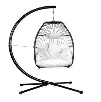 Indoor Luxury Rattan Chair Patio Egg Shape Hanging Set Lazy Swing Chairs for Sales