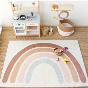 Ins Rainbow-Patterned Floor Mat Baby Play Mat