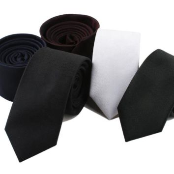 Italian Handmade Formal Solid Color Polyester Business Neck Ties Neckties for Men