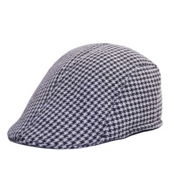 Ivy Hat for Men Houndstooth Style Women Newsboy Cap