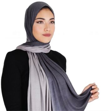 Jersey Scarves Two Color Tone Ombre Colorful Modal Jersey Hijab