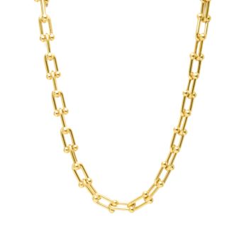 Jewelry Stainless Steel Necklace Men Women 18K Gold Hip Hop Link Chain Necklace