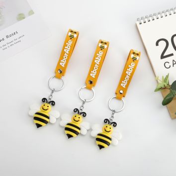 Keychains Little Bee Key Chain Creative Alligator Car Key Chain Car Key Chains