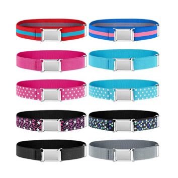 Kids Adjustable Buckle Belts Clasp Elastic Easy Belts with Buckle for Kids Toddlers