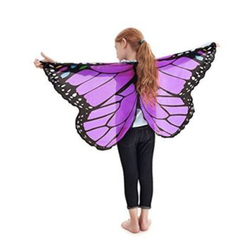 Kids Girl Fairy Butterfly Wings Costume Children Princess Shawl Cape Cloak Toys