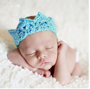 Kids Knitted Crown Headband Baby Girl Warmer Turban Crochet Hairband