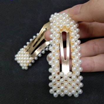 Hair Pin DIY Hair Accessories Silver Gold Metal Hair Clip With Pearl