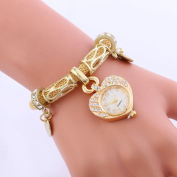 Ladies Diamond Bracelet Watch Japan Movt Quartz Watch Stainless Steel Bracelet Watch Women