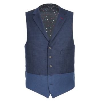 Latest Design Men's Vest Color Contrast Fabric Mens Casual Vests Suits Waistcoat for Men