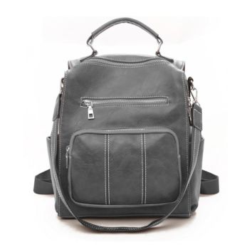 Leather Back Packs Women Lychee Pattern Backpacks for School Teenagers Girls Multifunctional Shoulder Bags