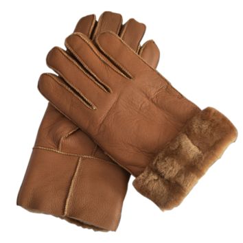 Leather Men Keeping Worm Gloves inside Wool Lining Thickened Sheepskin Fur Leather Glove