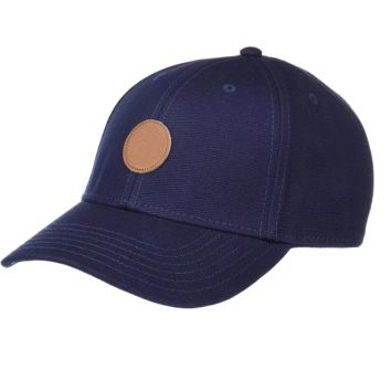 Leather Patch Leather Strap High Profile Men's Baseball Cap and Hat