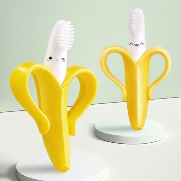 Legenday Food Grade Teething Toothbrush Design Fruit Sensory Banana Teether Toys