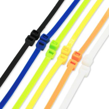 Length Zip Tie White Self-Locking Nylon Cable Twist Ties Cable Wire Tie