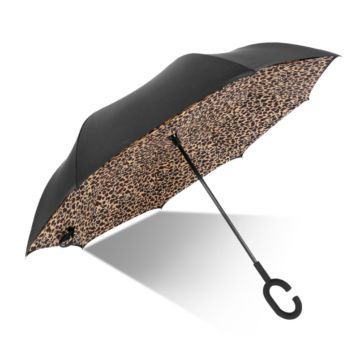 Leopard Cheetah Print Reverse Umbrella