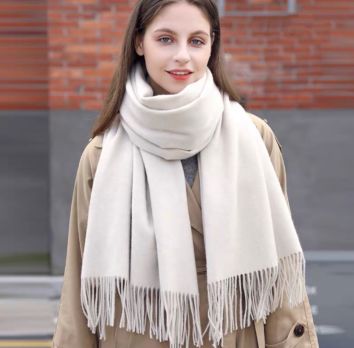 Letter Blanket Thick Warm Scarves Imitated Cashmere Ladies Simple Scarfs For