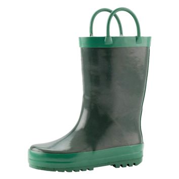 Long Green Gumboots Children's Waterproof Shoes Rubber Rain Boots for Kids