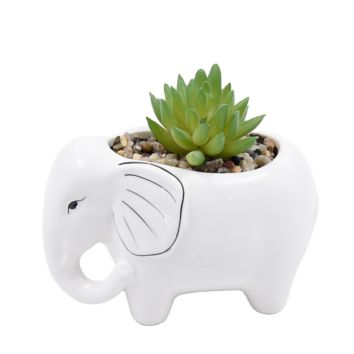 Lovely Elephant Shape Ceramic Succulent Planter Animal Ceramic Plant Pot