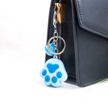 Luxury Bag Charm Keychain Pet Claw Cat Dog Paw Series Key Chain Cartoon Stereo Soft Car Pendant Bag Pendant Small Bell Keychain