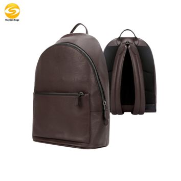 Luxury Leather Backpack for Men Business Travel Backpack Leisure Daypack for College Vegan Leather Laptop Backpack