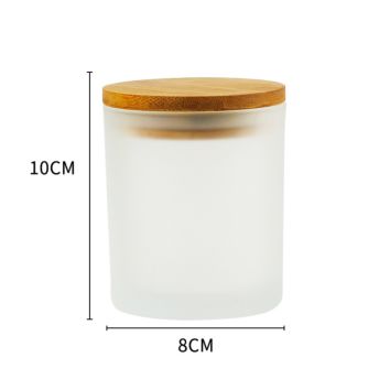 Luxury Scented Soy Wax Candles in Glass Jar with Wood Lid